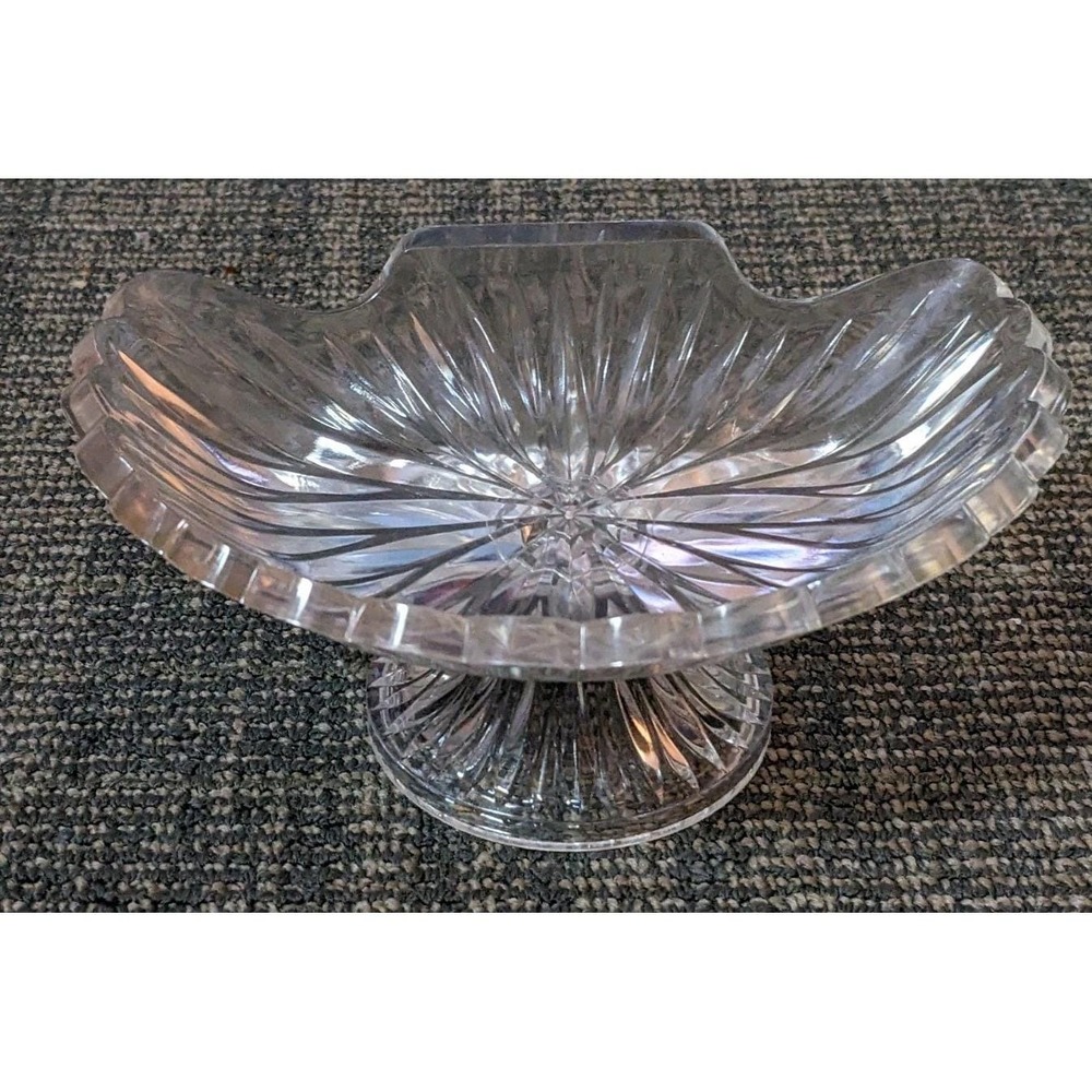 Vintage Celebrity MCM Clear Acrylic Soap Dish Starburst Pattern USA